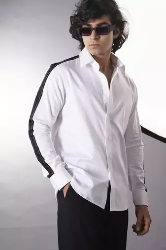 White plain cotton  shirt