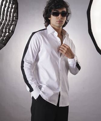 White plain cotton  shirt 3