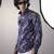 Blue floral printed cotton  shirt