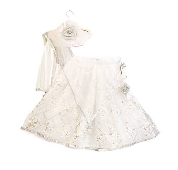 Silver Organza Sequin Work Kids' Lehenga Choli 5