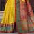 yellow poly viscose georgette lucknowi chikankari work saree