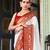 white poly viscose georgette lucknowi chikankari work saree
