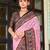 baby pink poly viscose georgette lucknowi chikankari work saree