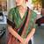 black poly viscose georgette lucknowi chikankari work saree