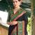 black poly viscose georgette lucknowi chikankari work saree