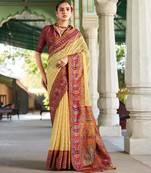 ivory poly viscose georgette lucknowi chikankari work saree