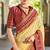 ivory poly viscose georgette lucknowi chikankari work saree
