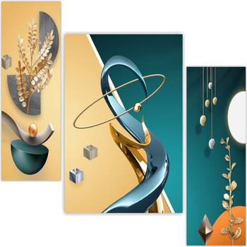 Set of 3 digital wall painting 4