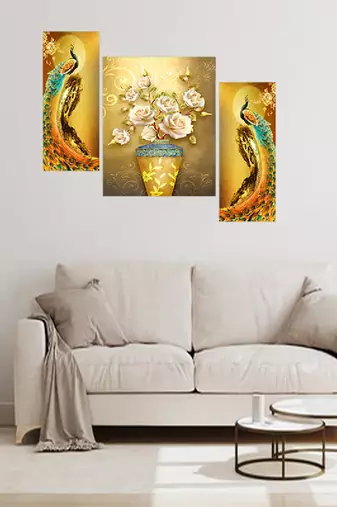 Set of 3 digital wall painting