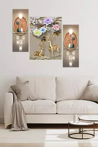Set of 3 digital wall painting