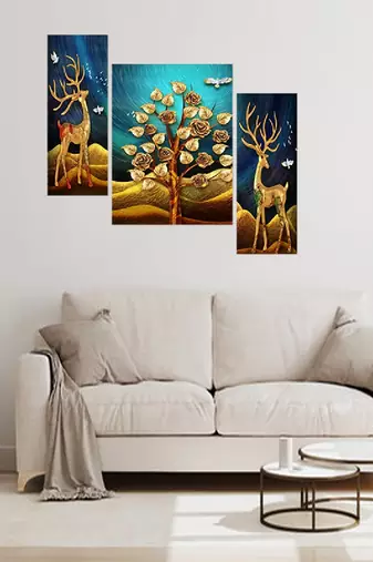 Set of 3 digital wall painting