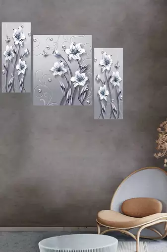 Set of 3 digital wall painting