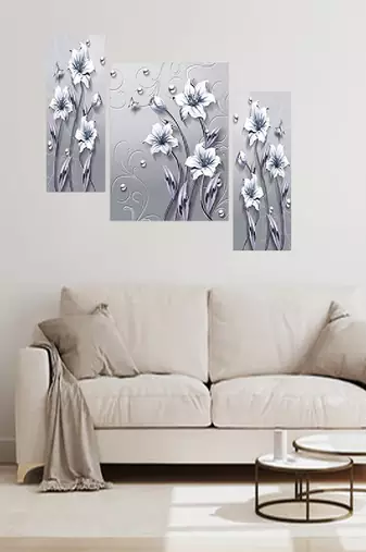 Set of 3 digital wall painting