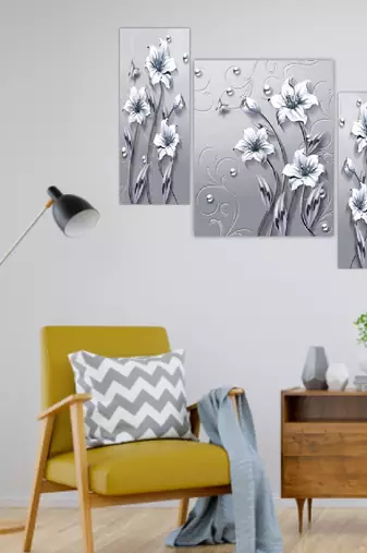 Set of 3 digital wall painting