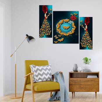 Set of 3 digital wall painting 4