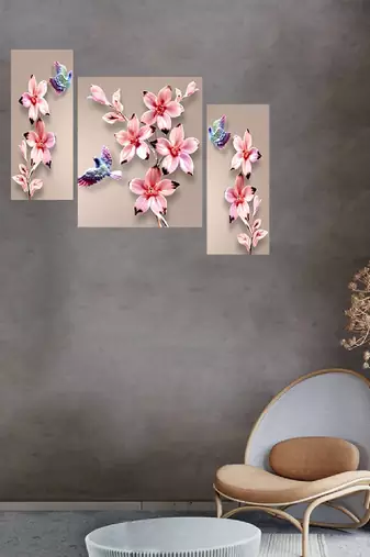 Set of 3 digital wall painting