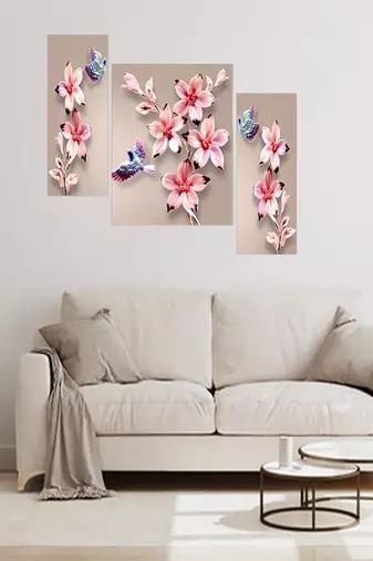 Set of 3 digital wall painting
