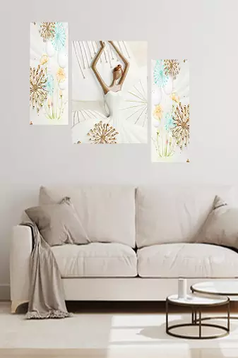 Set of 3 digital wall painting