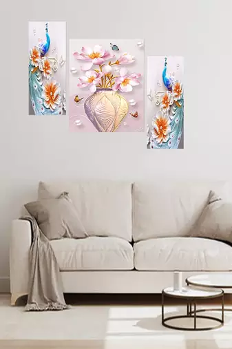 Set of 3 digital wall painting