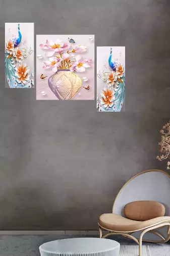 Set of 3 digital wall painting