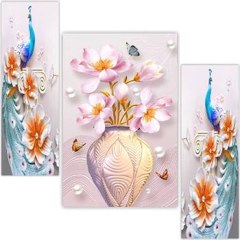 Set of 3 digital wall painting 4