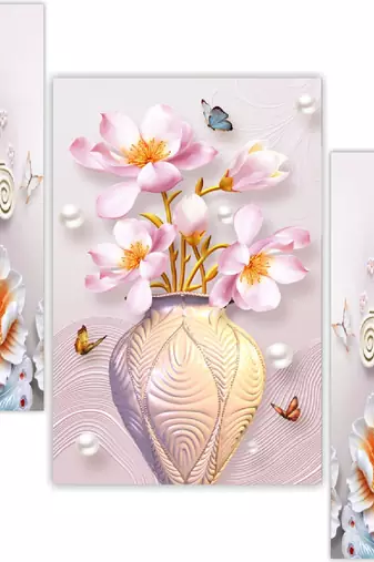 Set of 3 digital wall painting