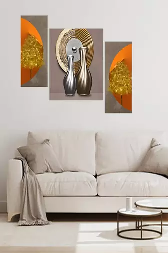 Set of 3 digital wall painting