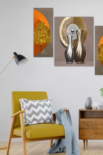 Set of 3 digital wall painting