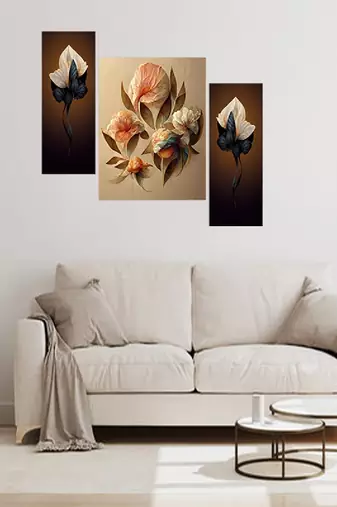 Set of 3 digital wall painting