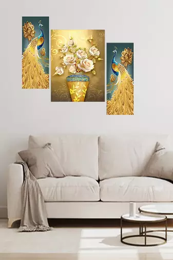 Set of 3 digital wall painting