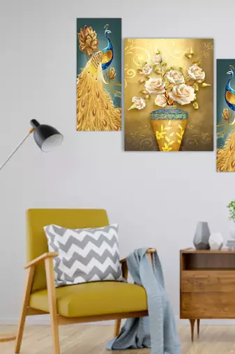 Set of 3 digital wall painting