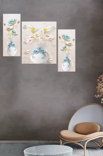 Set of 3 digital wall painting
