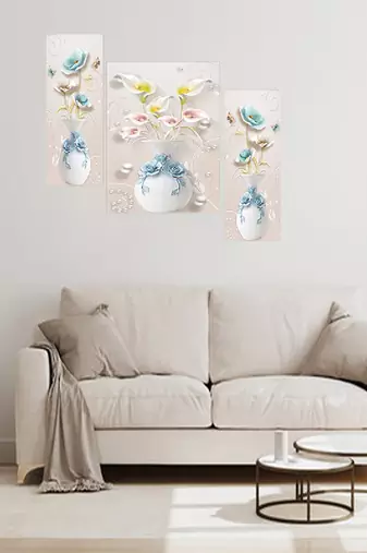 Set of 3 digital wall painting