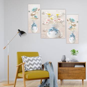 Set of 3 digital wall painting 4