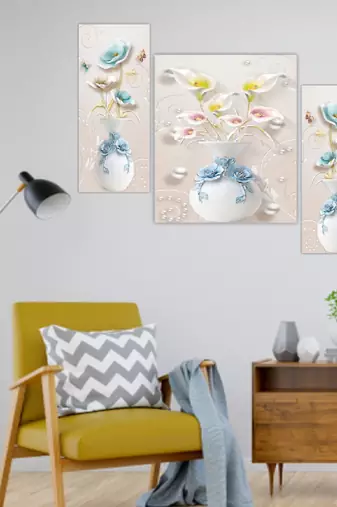 Set of 3 digital wall painting