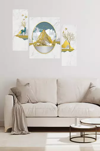 Set of 3 digital wall painting