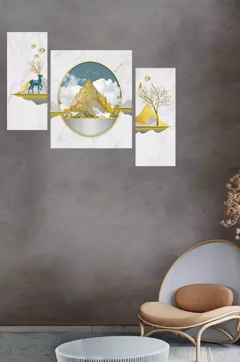 Set of 3 digital wall painting