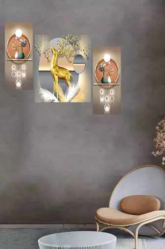 Set of 3 digital wall painting
