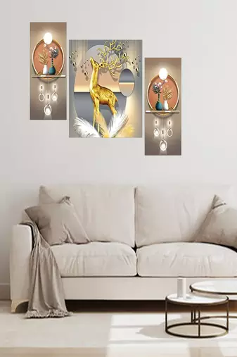 Set of 3 digital wall painting