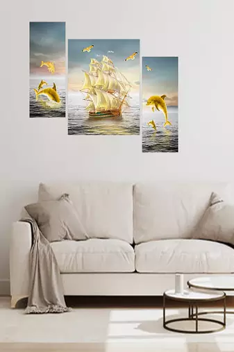 Set of 3 digital wall painting