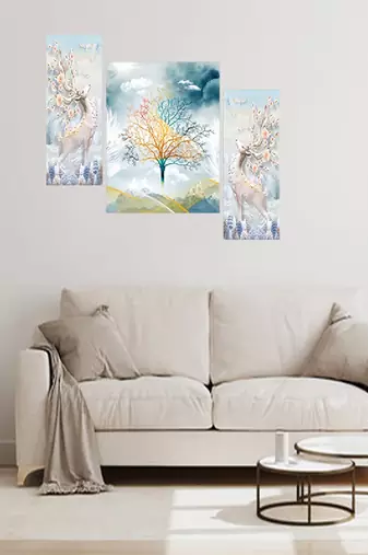 Set of 3 digital wall painting