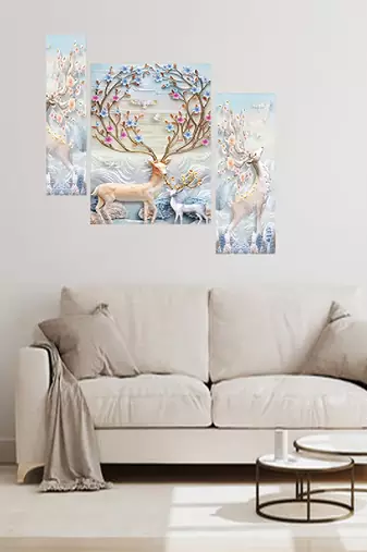 Set of 3 digital wall painting