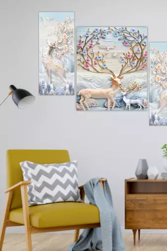 Set of 3 digital wall painting