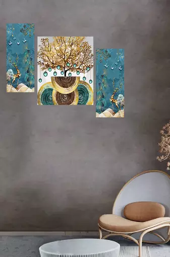 Set of 3 digital wall painting