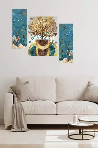 Set of 3 digital wall painting