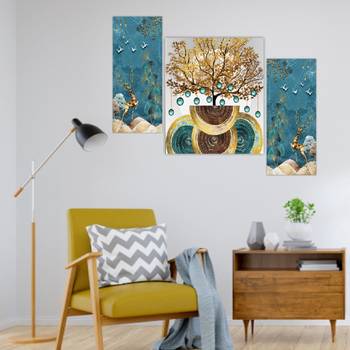 Set of 3 digital wall painting 4