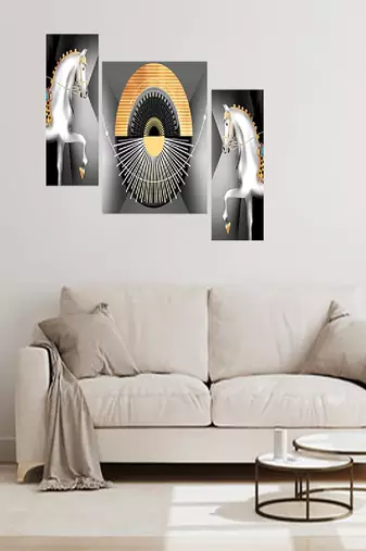 Set of 3 digital wall painting