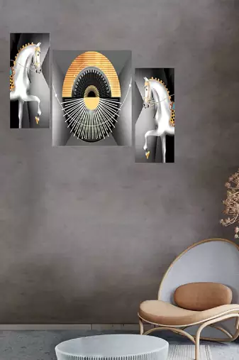 Set of 3 digital wall painting