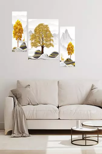 Set of 3 digital wall painting