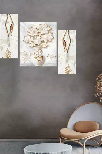 Set of 3 digital wall painting
